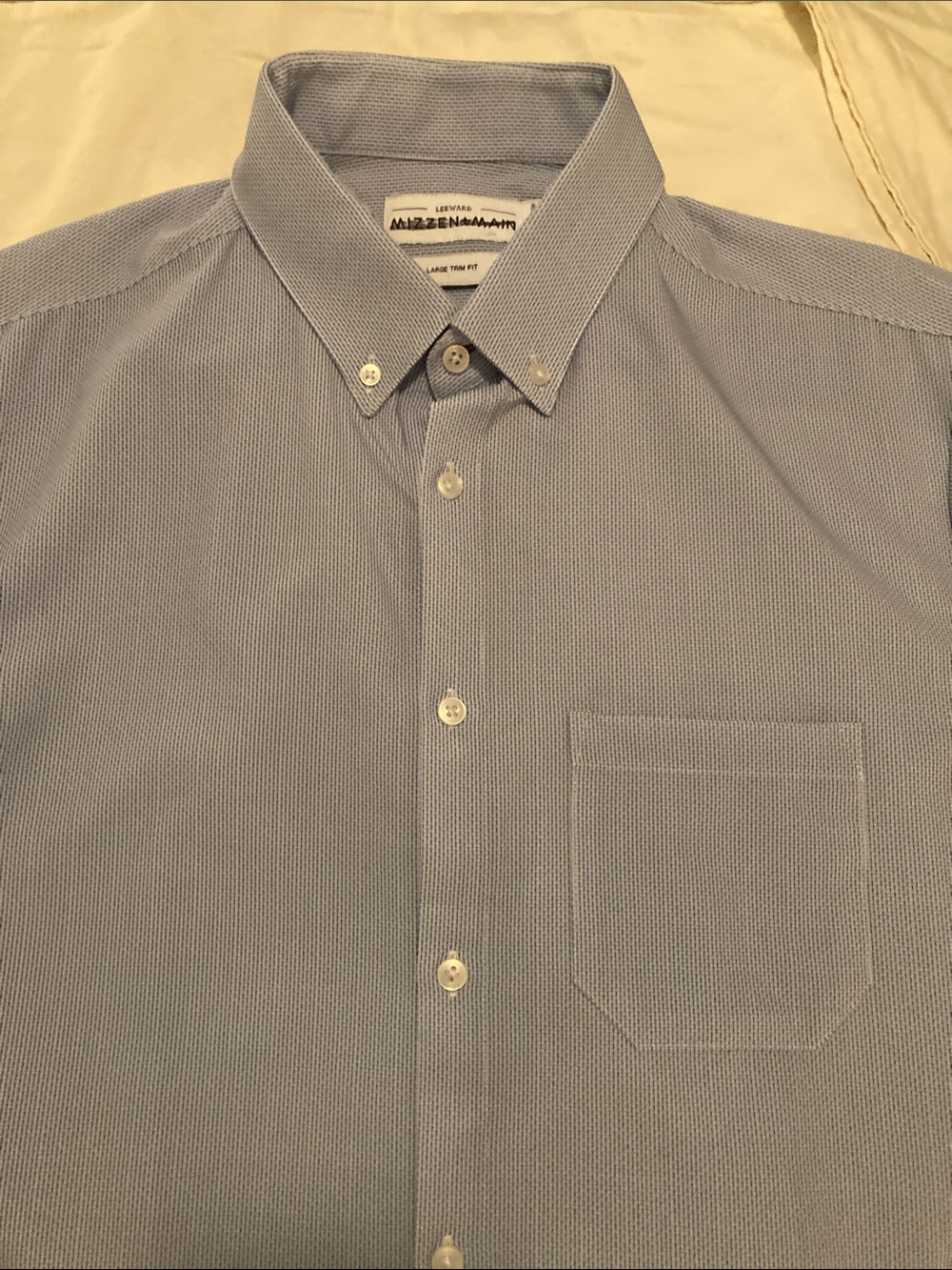 Mizzen+Main Leeward Light Blue Men's Button-Down Shirt - trim fit